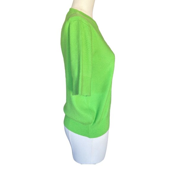 NWT French Connection Green CosySoft Short Sleeve Pullover Sweater Women's L - Picture 5 of 11